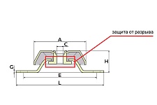 Виброопора (PDH106/38/143 .M16 NR60)